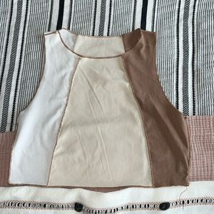 Tri-Tone SHEIN Crop Tank Top